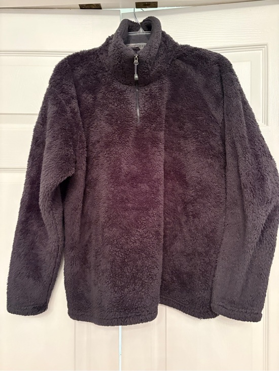 Eddie Bauer Tops - Eddie Bauer Women’s Plush Quarter Zip Pullover- Charcoal XL